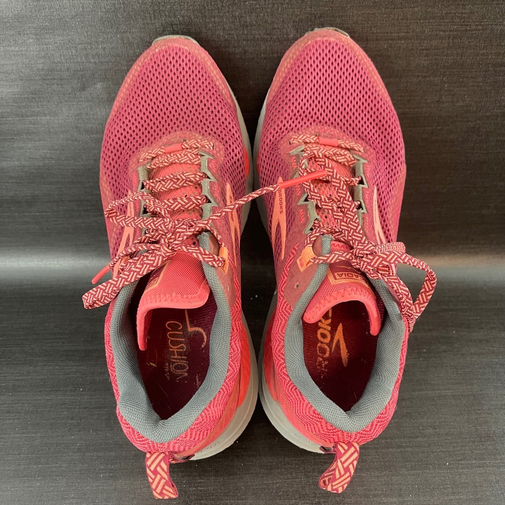 Brooks Cascadia 14 Womens 7.5 Trail Hiking Running Pink Red Shoes 1203041B628 - Picture 8 of 9
